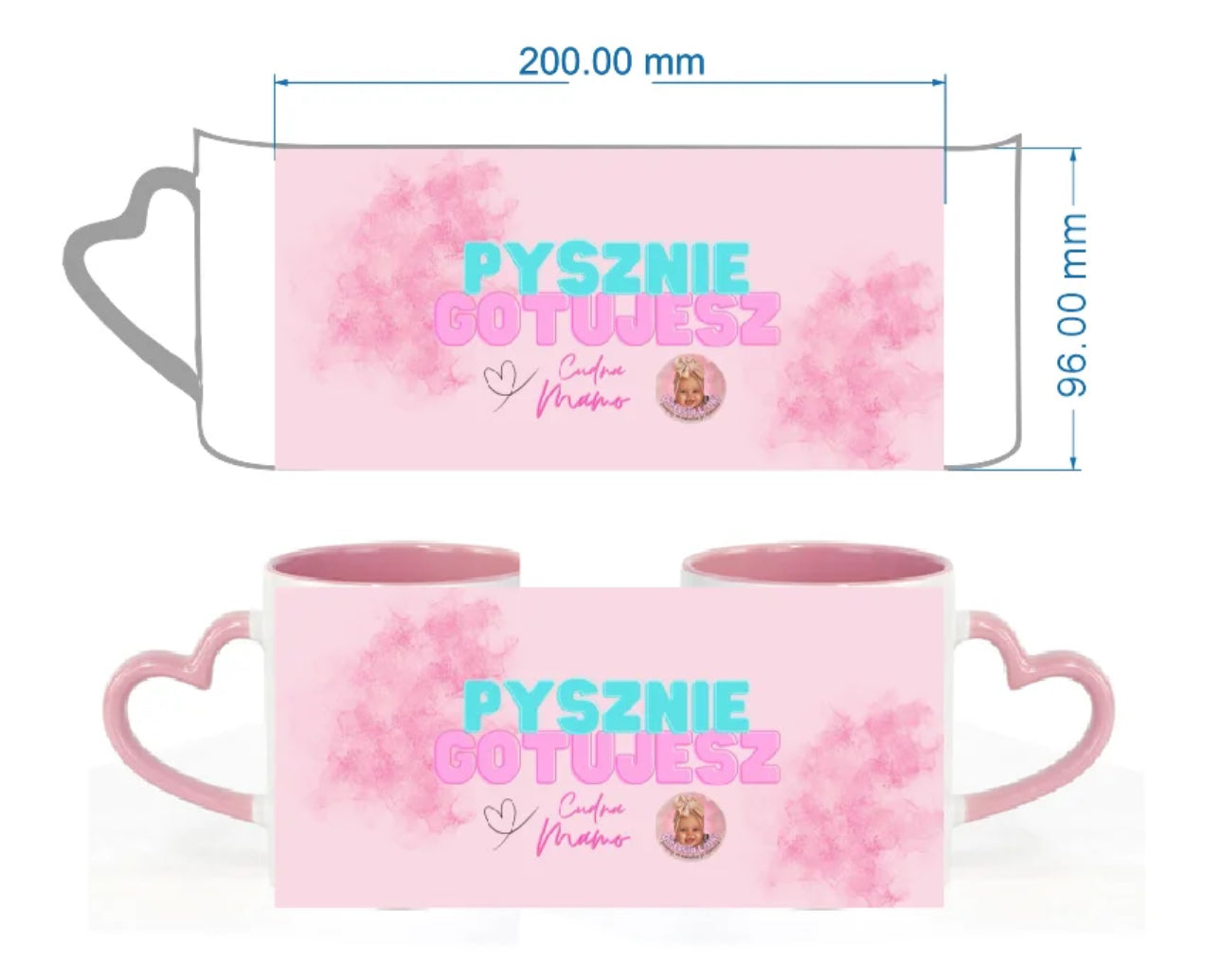 Kubek PYSZNIE GOTUJESZ CUDNA MAMO 🌸